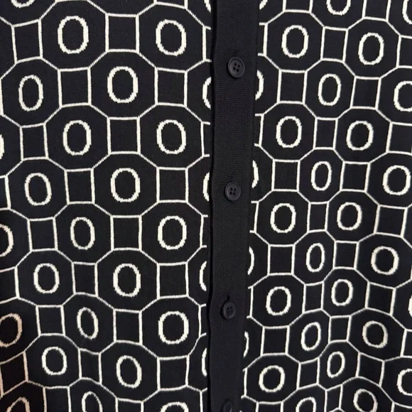 Far Afield Size 2 Medium Zinger Polo Cardigan Sweater Geometric Knit Streetwear - Picture 4 of 8